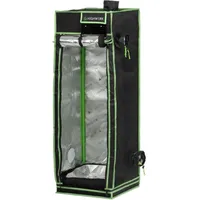Growzelt 120 x 240 x 200 cm, Indoor Grow tent, schwarz grün, Homegrow, Growschrank, Pflanzenzelt - Highwerk