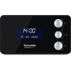 DAB+, FM, VHF Radio Tragbar  Digitradio 50 SE Radiowecker (Schwarz) 