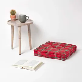 Homescapes Sitzkissen Edward 40 x 40 cm Rot