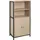 Tectake Highboard Doncaster 60 x 125 x 38 cm Braun