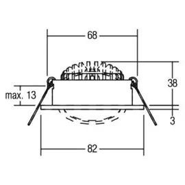 Brumberg LED-Einbaustrahler 7W rund Aluminium 39261253