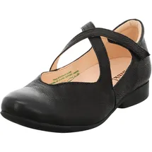 THINK! Damen GUAD2 chromfrei gegerbte nachhaltige Halbschuhe, SCHWARZ 39