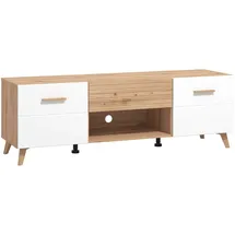 INOSIGN Lowboard INOSIGN "Bretagna TV-Lowboard, TV-Schrank, TV-Ständer, Breite 150 cm", beige (arisan eiche), B:147,5cm H:49cm T:41,5cm, FSC-zertifizierter Holzwerkstoff, Sideboards, Lowboard, Kommode mit Schublade, Holzgriffen, TV-Möbel, in Artisan Eiche