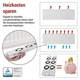 EMOS Heizung-Ventilator DUO 2 Stück Luftdurchfluss 36 m3/h
