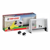 Tipp-Kick Tischfußballspiel Netztore 2 Stück Tor Set zwei Tore mit Textilnetz und 2 Bällen bunt