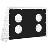 vidaXL Fußballtor mit Torwand Stahl 184x61x122 cm