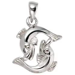 Sternzeichen-Anhänger JOBO "Sternzeichen Fische", silber (silber 925), Schmuckanhänger, Damen, Silber 925 (Sterlingsilber), 925 Silber