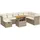 vidaXL Garten-Sofagarnitur 9-tlg. Loungeset beige