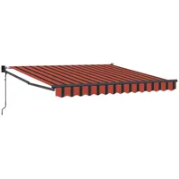 VidaXL Automatische Einziehbare Markise Orange und Braun 350x250 cm