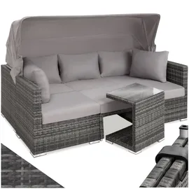 Tectake Rattan Lounge für 6 Personen grau