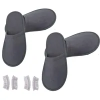 Cutiolly Gästehausschuhe,2er Unisex Gästepantoffeln,Hausschuhe Slippers für Damen Herren,Hotel Slippers,Winter Warm Antirutsch Gästepantoffeln,Duschschlappen Badelatschen - 43 EU