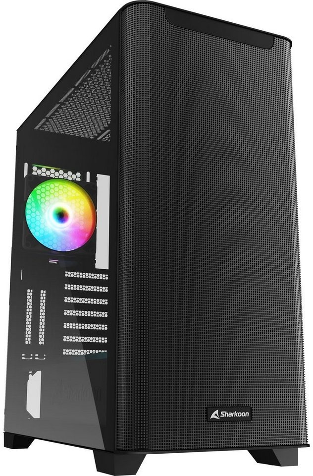 Sharkoon PC-Gehäuse Sharkoon M30 RGB, Tower-Gehäuse, (Gehärtetes Glas) schwarz