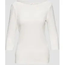 S.Oliver - T-Shirt mit 3/4-Arm und U-Boot Ausschnitt, Damen, creme, 46