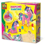 SES Creative 14134 Diamond Painting-3D-Einhörner, Blau,Gelb,Lila,Schwarz, Mittel