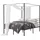 Vevor Himmelbett 160 x 200 cm Schwarz