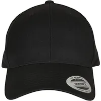 Flexfit Premium Curved Visor Snapback Cap schwarz Einheitsgröße