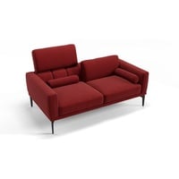 Sofanella 2-Sitzer Sofanella 2-Sitzer SALERNO Stoff Relaxsofa Stoffcouch in Rot rot