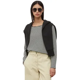 Marc O'Polo Damen, B41243952493 Longsleeve Aus Bio-Baumwolle, Langarmshirt Mit Rundhalsausschnitt, Softes Damenshirt Lässigem Look, blau XL, EU