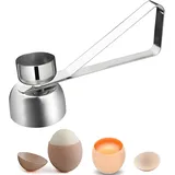 CHENNAN® Eieröffner Eieraufsatzschneider aus Edelstahl Shell-Öffner Edelstahl Eierköpfer Eierküchenöffner Eier Topper Eieröffner für Rohe und Gekochte Eier Eiersollbruchstellenverursacher (Silber 1)
