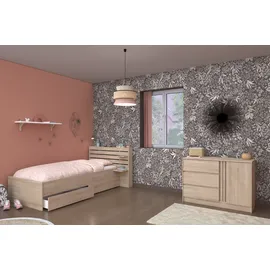 Parisot Jugendzimmer-Set PARISOT "Parisot Escale 11", braun, ohne Matratze, B/H: 90cm x 200cm, Schlafzimmermöbel-Sets