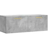 vidaXL Wandschrank, Hängeschrank mit viel Stauraum, Wandmontage Badschrank Medizinschrank, Aufbewahrungsschrank für Wohnzimmer, Betongrau Holzwerkstoff