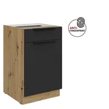 Küchen-Preisbombe Unterschrank ARIA 50 x 0 x 0 cm Schwarz