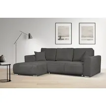 OTTO home Ecksofa OTTO HOME "BEATRICE optionale Schlafsofa mit Bettkasten, B/T/H: 265/170/86 cm", grau, B:265cm H:86cm T:170cm, 100% Polyester, Sofas, Ecksofa, L-Form, wahlweise auch mit Bettfunktion und Bettkasten