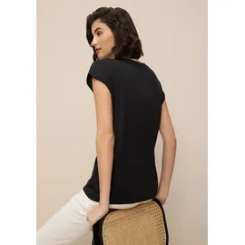 TAMARIS T-Shirt "mit Rundhals und lockerem Schnitt, aus angenehmem Viskose-Jersey", Damen, Gr.