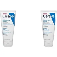 CeraVe Feuchtigkeitscreme für Körper und Gesicht, Creme für trockene bis sehr trockene Haut, Mit Hyaluron und 3 essenziellen Ceramiden, 1 x 177ml (Packung mit 2)
