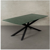 MAGNA Atelier Esstisch SPIDER mit Marmor Tischplatte, Dining Table, Küchentisch, Naturstein, 200x100cm - 160x80cm grün 200 cm x 100 cm