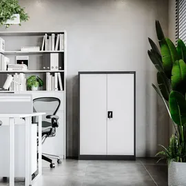 Jan Nowak C001K Aktenschrank 140 cm x 90 cm x 40 cm Grau