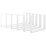 HEVVA 20 cm hohe Möbelfüße 20/25/30/35/40/45/50 cm - Luxemburg - Möbelbeine, Schrankfüße, Sockelfuß für Schrank, Couch, Sofa, Bett oder Sideboard | (2er Set - Weiß, 25 cm)