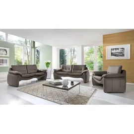 PLACES OF STYLE Sessel Luna Naturleder 110 x 80 x 88 cm grau