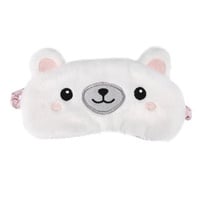 Augenschutz, 2 Stile, niedlicher Tierbär, Augenschutz, Schlafmaske, Weihnachten, Winter, Karton, Nickerchen, Augenschutzmaske(polar bear)