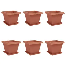 vidaXL Blumentopf 43 x 43 x 33,5 cm Ziegelrot