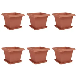 vidaXL Blumentopf 43 x 43 x 33,5 cm Ziegelrot
