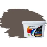 RyFo Colors Fassadenfarbe Silikonharz Fassadenfarbe Trüffelbraun 10l, 1 L ca. 6 m2, Wasserabweisend, diffusionsfähig, schützt vor Schmutz, Algen, Pilzen braun