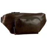 LEONHARD HEYDEN Porto Gürteltasche Leder 28 cm graubraun