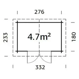 Palmako Valentine 2,76 x 1,8 x 2,35 m braun