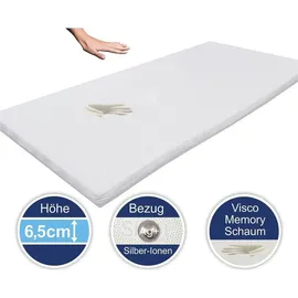 Matratzen Perfekt Viscotopper Silver Fresh 120 x 200 cm Weiß