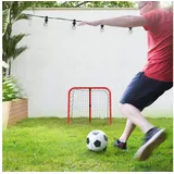 Homcom Rebounder für Fußball, klappbar Fußball Trainingszubehör für Baseball Rot