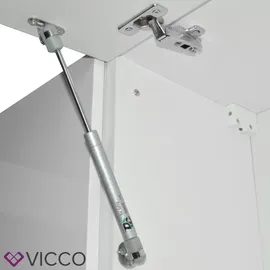 Vicco Küchenzeile Raul 240 cm weiß hochglanz