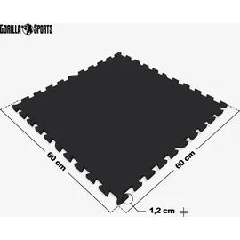 Gorilla Sports Schutzmattenset 16 Matten, Schwarz