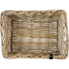 Basil DAX S Rattan Fahrradkorb grau