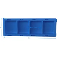 Body Products Medikamentenbox mit 4 Fächern blau XL 3 Stück