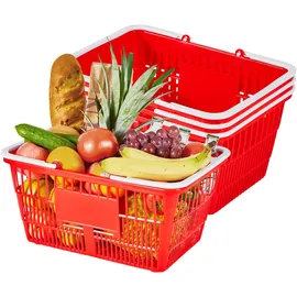 Vevor Einkaufskorb Universalkorb stapelbar 21 L 40 x 30 x 20 cm rot