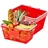 Vevor Einkaufskorb Universalkorb stapelbar 21 L 40 x 30 x 20 cm rot