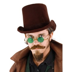 Elope Kostüm Kutscherhut braun, Stilechte Kopfbedeckung für Steampunk-Abenteuer braun