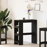 vidaXL Bartisch mit Regal 90 x 40 x 103,5 cm Schwarz Eichen-Optik