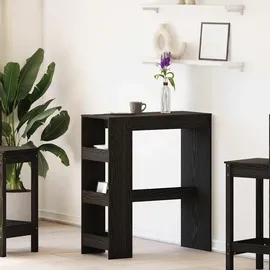 vidaXL Bartisch mit Regal 90 x 40 x 103,5 cm Schwarz Eichen-Optik
